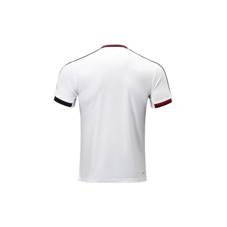 Li Ning Polo Shirts Men's White Polo Collar Moderate Straight Fit APLS127-1