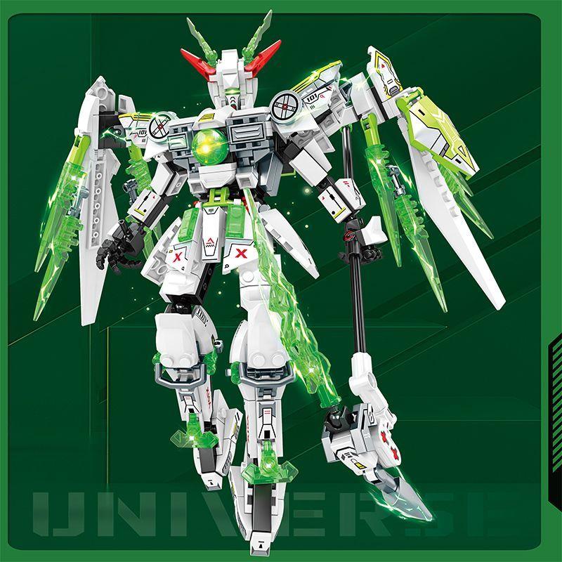 Thunder Eagle Mech Building Blocks Transformable Robot Assembly Model Display Piece Anime Decor Collectible Toy Holiday Gift