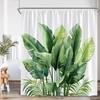 Nordisk Modern Duschdraperi Tropiska Blad Monstera Duschdraperi Skogsgröna Blad Växter Badrumsdekoration