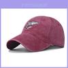 Cotton Wash Vintage Shark Embroidered Baseball Cap With Adjustable Strap For Men Women Summer