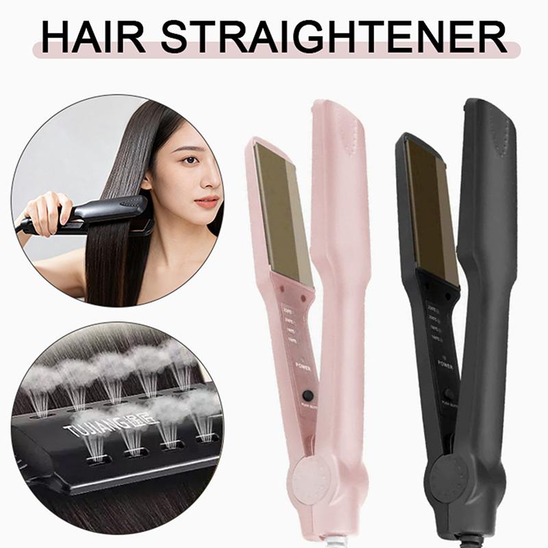 Ceramic Hair Straightening Irons Dual Use Professional With 30S Fast Warm Up For All Hair Types