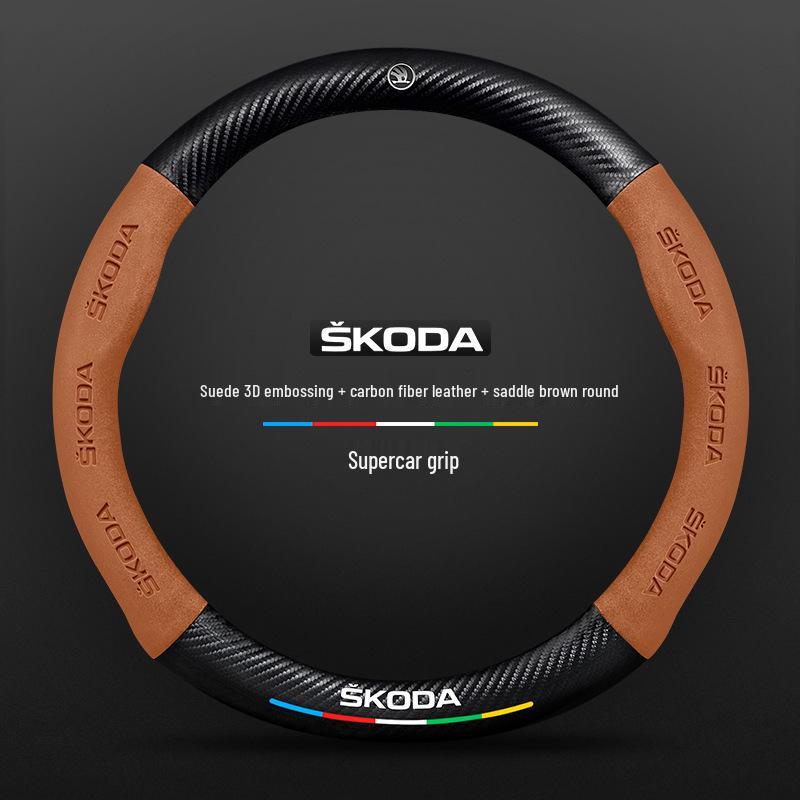Steering Wheel Cover for Skoda: Octavia, Kamiq, Kodiaq GT, Superb, Karoq, Scala