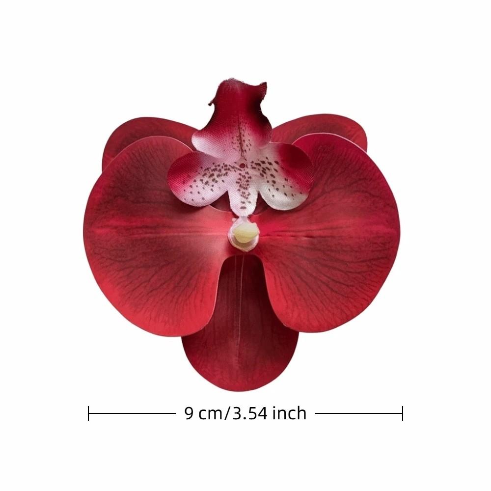 10 ks Realistická 9cm Simulovaná Motýlí Orchidej DIY Řemesla Hedvábná Motýlí Orchidej Květinová Hlavice Falešná Květinová Hlavice Svatba Ozdobná