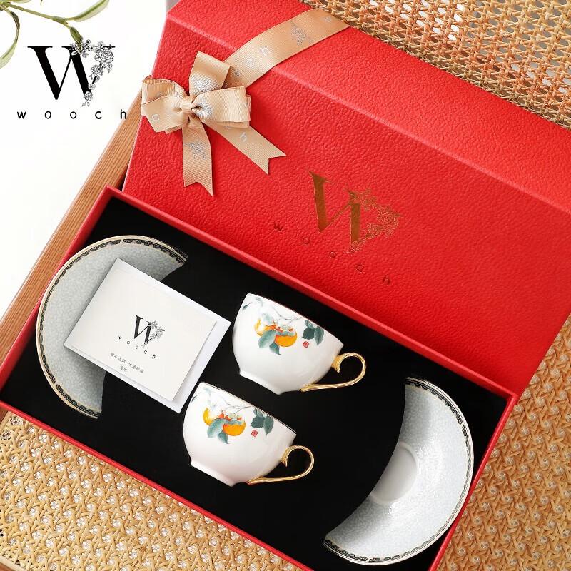 WOOCH Exquisite Ceramic Cup & Saucer Gift Set