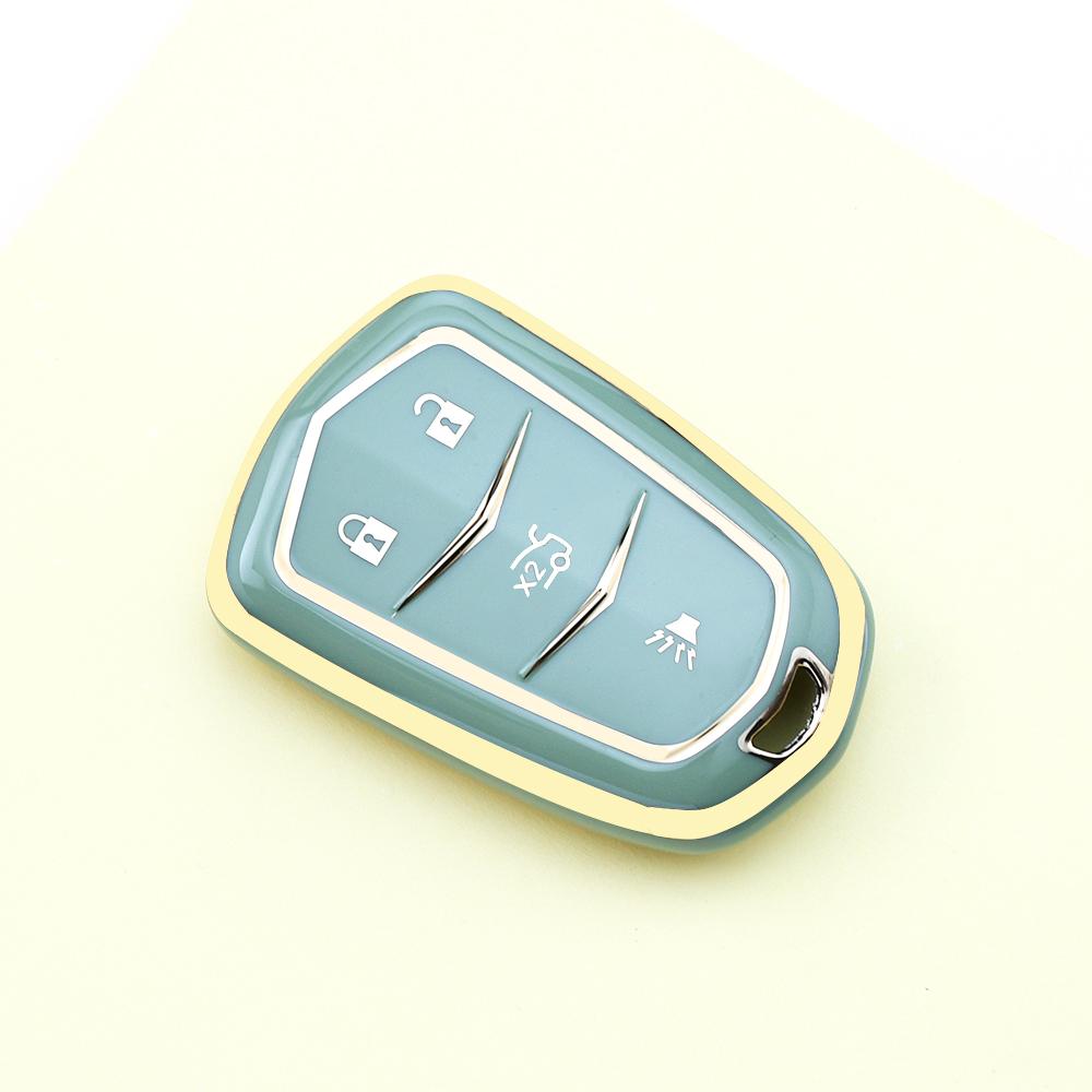 For Cadillac Escalade ESV SRX STS XTS ELR ATS CTS DTS XT5 CT6 2014 - 2018 Car Smart 4/5 Buttons Key Case Cover Bag Shell Fob