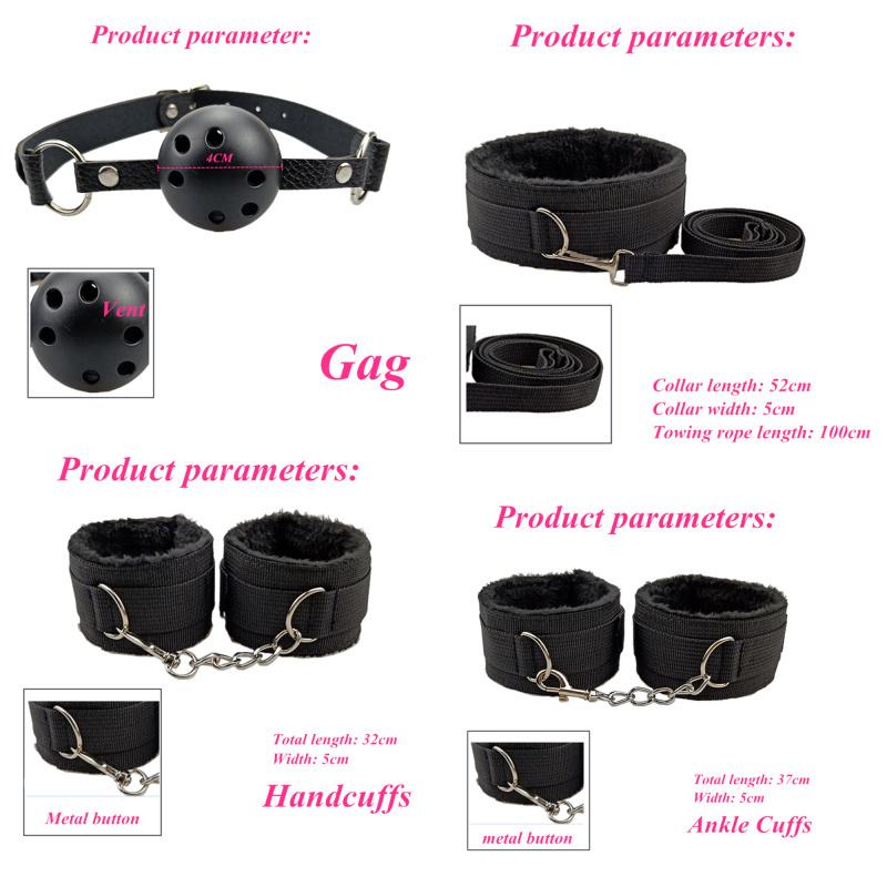 Adults Products Leather Sex Toy Kit Handcuffs Bondage Set Sex Games Bdsm Adult Toys Exotic Accessories Sex Toys for Couples