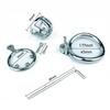 Men's Metal CB Lock Short Penis Lock Chastity Lock with Anti-Disconnection Ring Sex Toys Stainless Steel Cock Rings