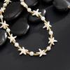 Adjustable Imitation Pearl Choker White Goth Clavicle Chain Vintage Boho Starfish Necklace  Jewelry