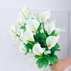 18-head Calla Lily Artificial Bouquet High Pole Home Living Room Decoration Simulation Calla Lily Flowers with Leaves
