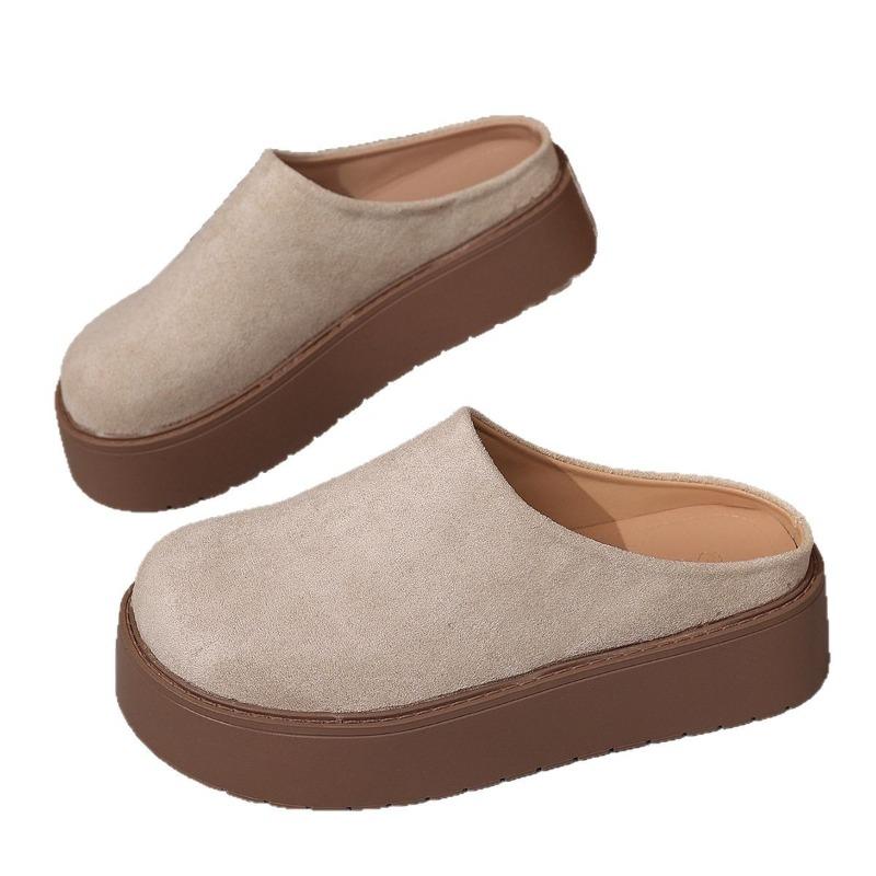 Women's Retro Closed-Toe Mules, Platform Birkens Tocks Slippers, Outdoor Casual Slides for Women