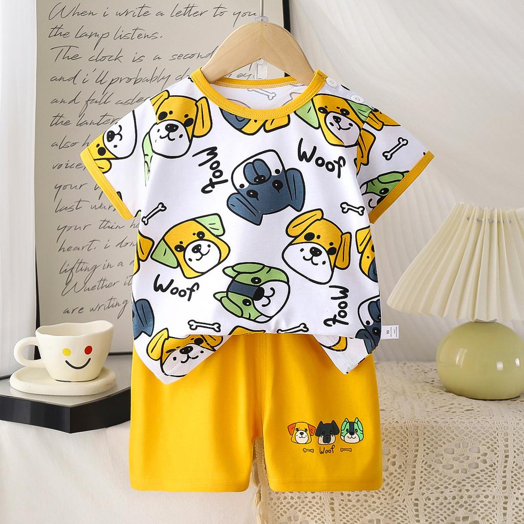 Children's Short-Sleeved Sets for Summer Boys' and Girls' Clothes Lightweight T-shirts for Children's Clothing
