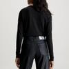 Calvin Klein Logo Round Neck Long Sleeve T-Shirt Women Tops Black J20J222884-BEH