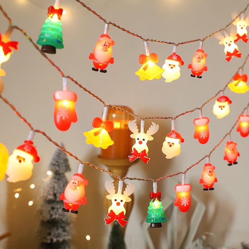 Pailide Christmas Santa Claus Curtain String Lights
