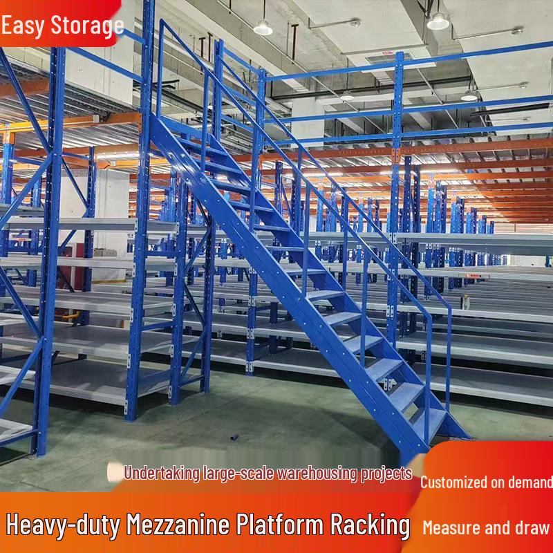 Two-Story Steel Structure Workshop & Office Shelving