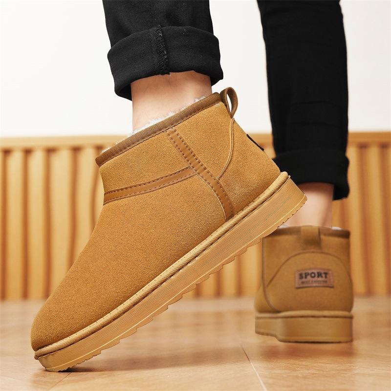 New Large Size Winter Snow Boots Platform Short Boots Casual Outdoor Versatile Warm Men's Shoes