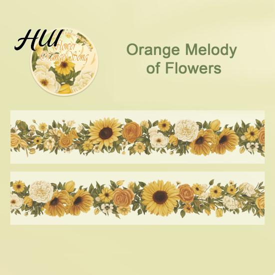 Scratch-resistant Tape Floral Washi Tape, Vintage Flower Pattern PET Decorative Healing Color for Junk Journal Supplies, Scrapbooking, DIY Crafts,
