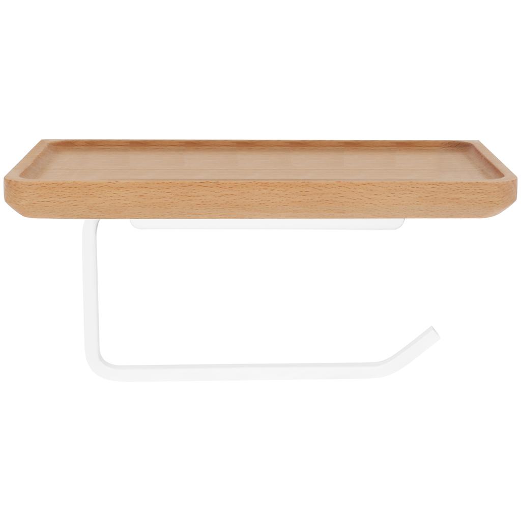 Paper Towel Holder Self Wood Adhesiv No-Punch Wall Mount Kitchen Bathroom Toilet Roll Paper Hook Storage Shelf Easy-Install