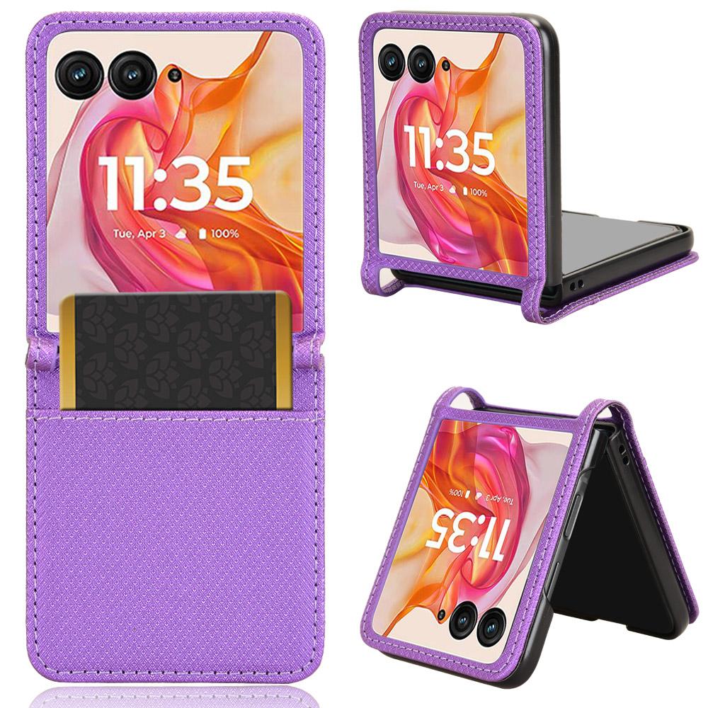 For Motorola Razr+ 2025/Razr+ 2024/Razr 60 Pro 5G/Razr 50 Ultra 5G Case Card Holder PU Leather Phone Cover