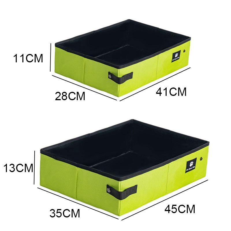 Foldable Cat Litter Box Waterproof Reusable Litter Tray Portable Travel Kitty Toilet Pet Toilet Indoor Home RoadTrip Camping Use