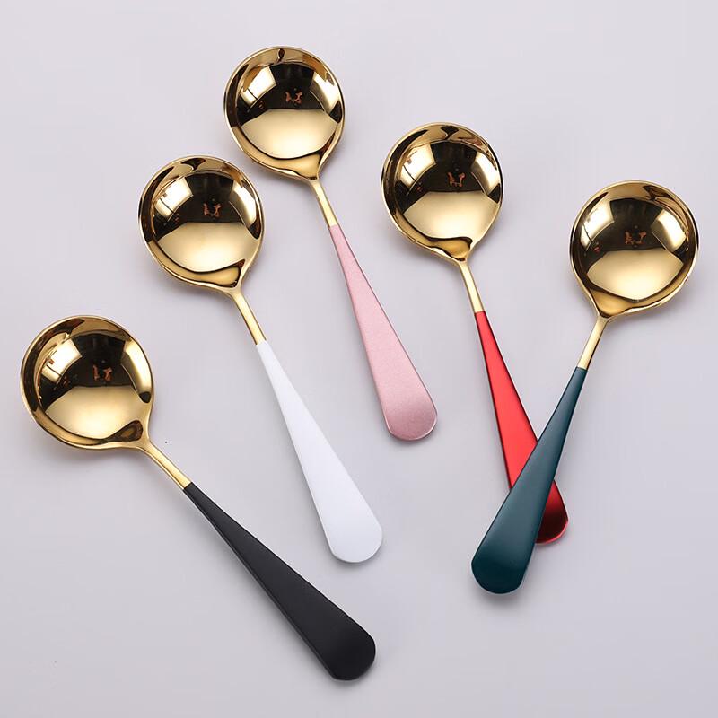 Ru Han Stainless Steel Round Soup Spoon