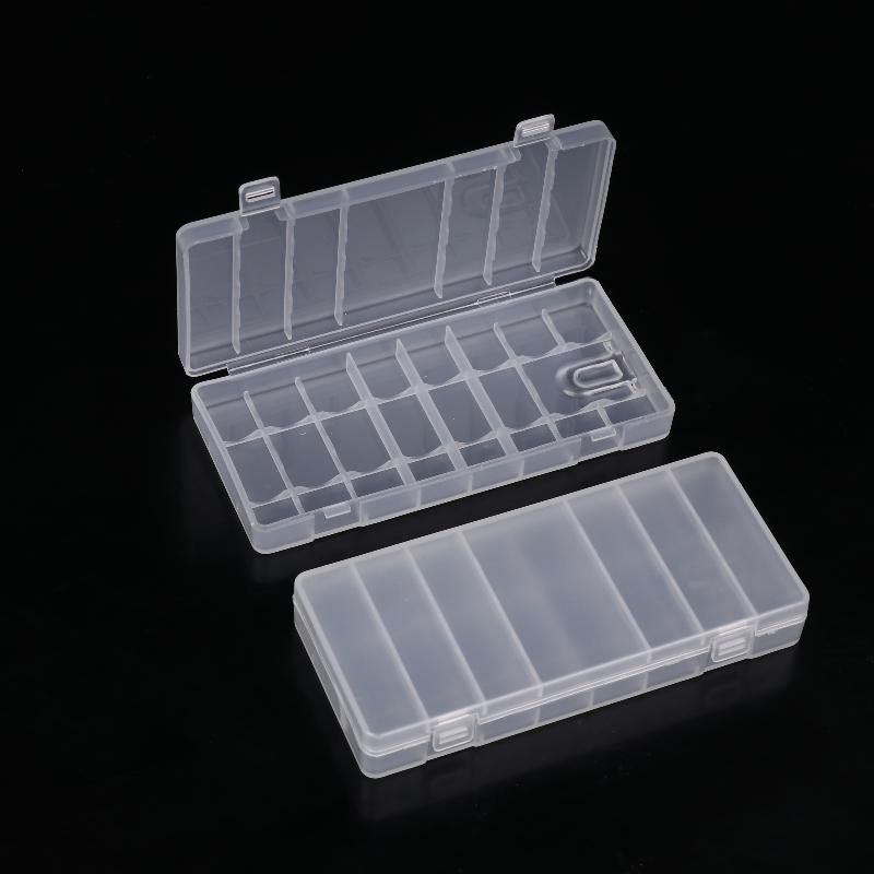 1/3/5 Pcs Hard Container Holder Case 8 Slots Transparent Plastic Battery Storage Box For AAA/AA Battery Organizer Accessories