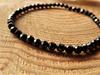 For Seizing Important Victories In Black Spinel Bracelet for Men Power Natural 4mm Cut 18cm Kanoishi [Amulet Life] - Stone, Stone, (For Purification,