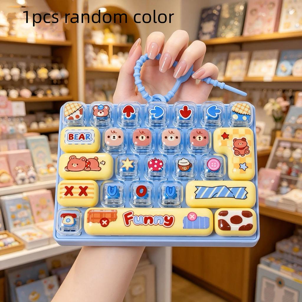 26-Gitter Tastenkappen Fidget Clicker 1 Stück Leises Klicken Anti-Angst Spielzeug für Klassenzimmer Büro Zuhause Erwachsene Kinder
