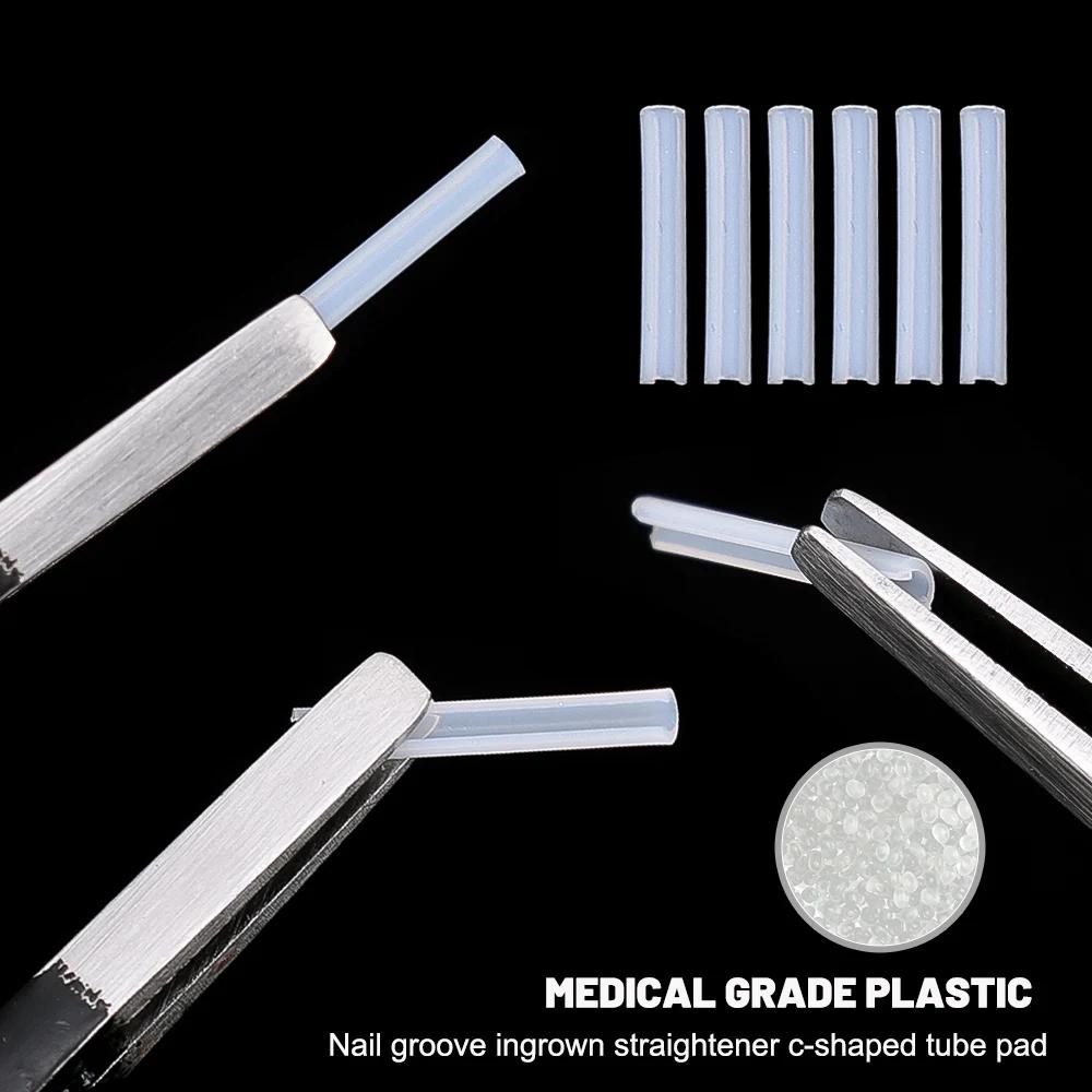 Ultra-thin Ingrown Toenail Corrector Tools C-shaped Tube Pad Correcting Nails Growth Paronychia Treatment Recover Pedicure Tools