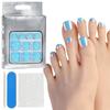 Square False Toenails Acrylic Stick On Toenails Full Cover Toenails Tips Press On Toenails Cats Eyes False Toenails