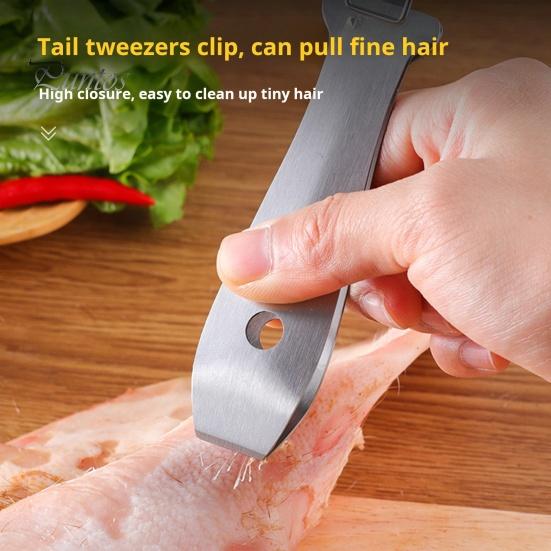 

2 шт. скребок для свиных волос из нержавеющей стали, инструмент для удаления волос, средство для удаления рыбьей чешуи, скребок для свинины, ручные инструменты для рыбной кости, домашний инструмент для удаления волос на ногах свиньи, кухня