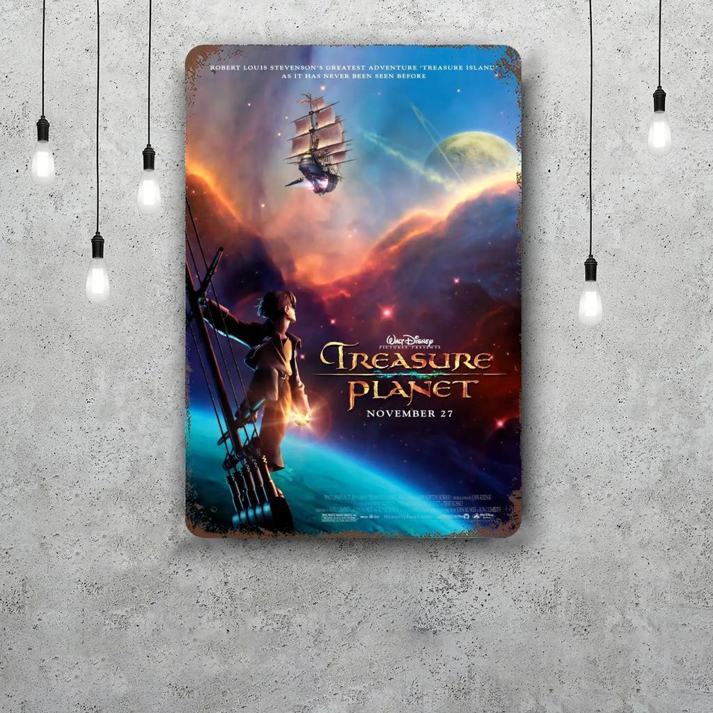 Treasure Planet Metal Signs wall decor Vintage Tin Signs Captain Metal Poster Decor for Bar Pub Club Wall Decoration