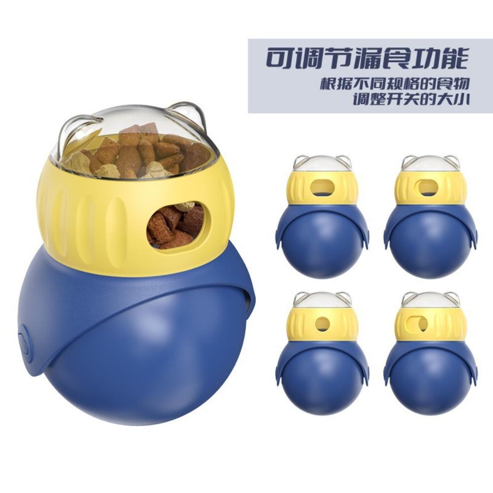 Cat Puzzle Toys Adjustable Treat Dispensing Food Dispenser Tough Enrichment Ball Pet Interactive Slow Feeder Exercise Chase Toys