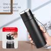 Durable 500ml Black Water Cup Memorial Tea Separation Insulation Cup One Click Open Lid Vacuum Flask
