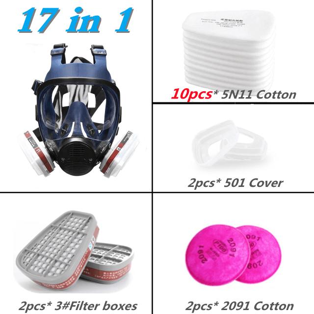 Chemical respirator high quality new gas mask A8 anti-pollution full face mask respirator silicone full face mask filter