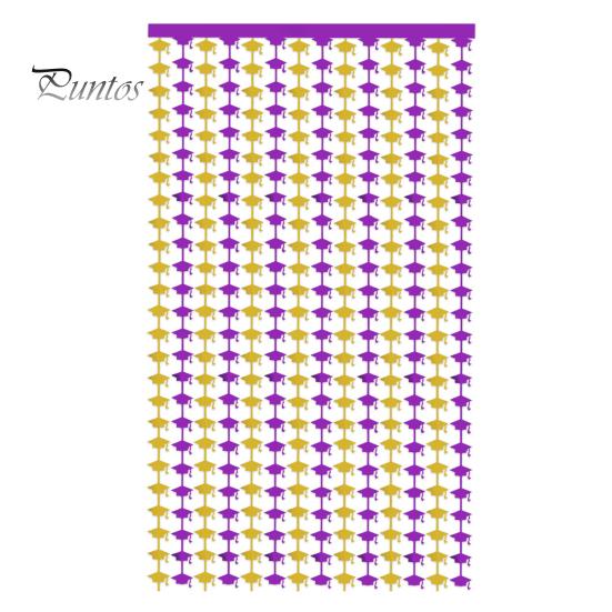 

Выпускной колпак занавеска для дождя 2025 выпускной сезон фотобудка фон занавеска с кисточками поздравления украшения для выпускного фиолетовый/золотой