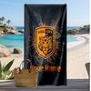 Asciugamano da Spiaggia Personalizzato Stampato Hull City Logo Calcio Supporto Nome Personalizzato Testo Asciugamano Assorbente Per Sport Viaggio Regalo Speciale