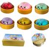 Boule Pâteuse Boulette Pailletée, Nouvelle Boîte Boulettes Pâteuses Pailletées, Boule de Pâte Molle à Presser Pour Soulager le Stress, Bun Extensible Avec