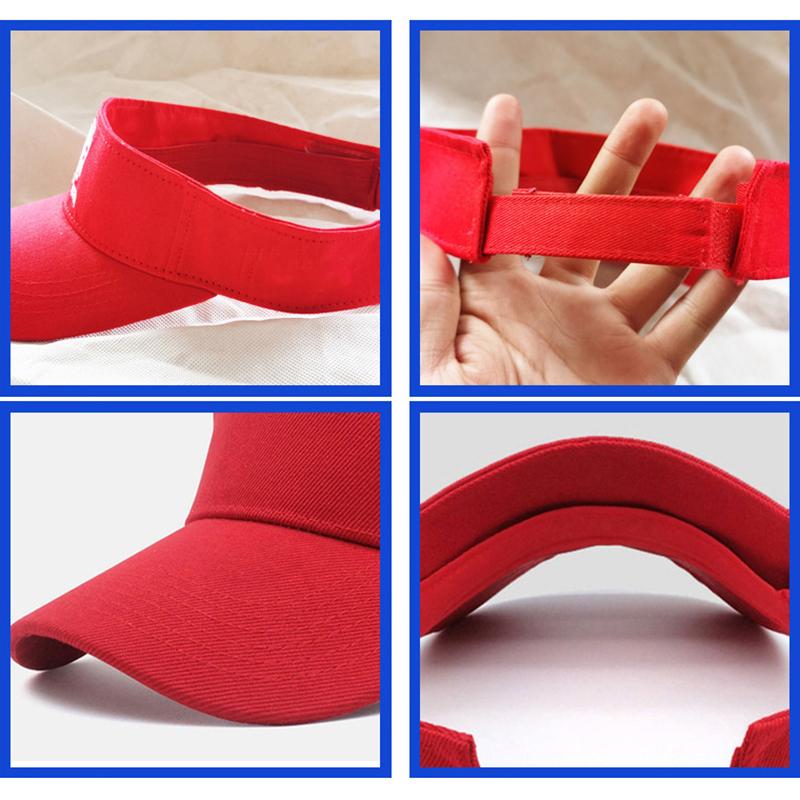Empty Top Visor Cap Women Sunscreen Hats Man Cotton Cap Adjustable For Running Tennis Golf Unisex