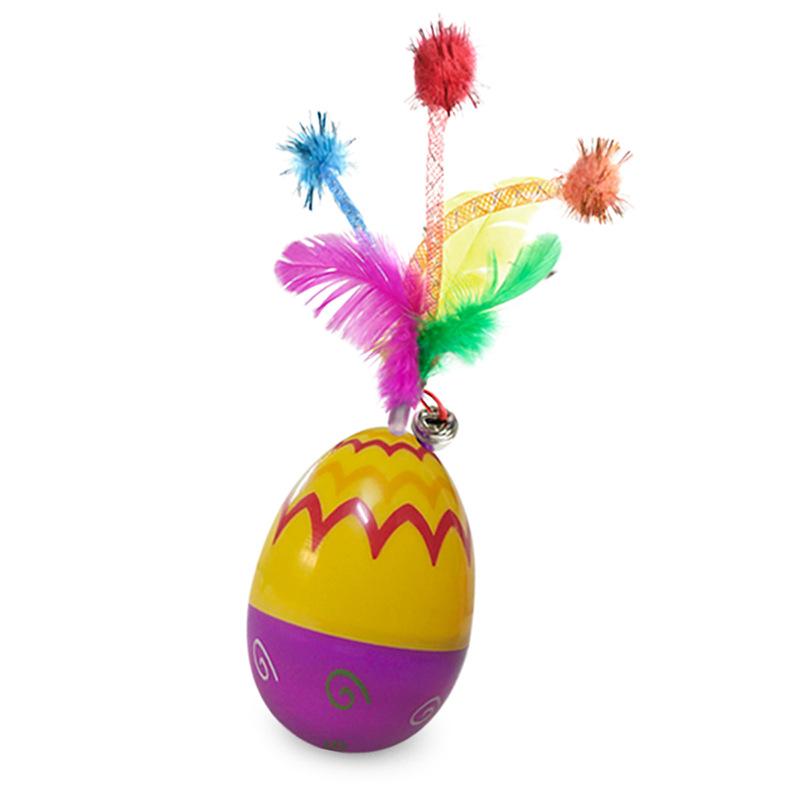 

Bell Cat Toys for Self-entertainment and Relaxation, Cat Balls, Untoppleable Dolls, Swinging Cat Toys, Feathers фиолетовый/жёлтый