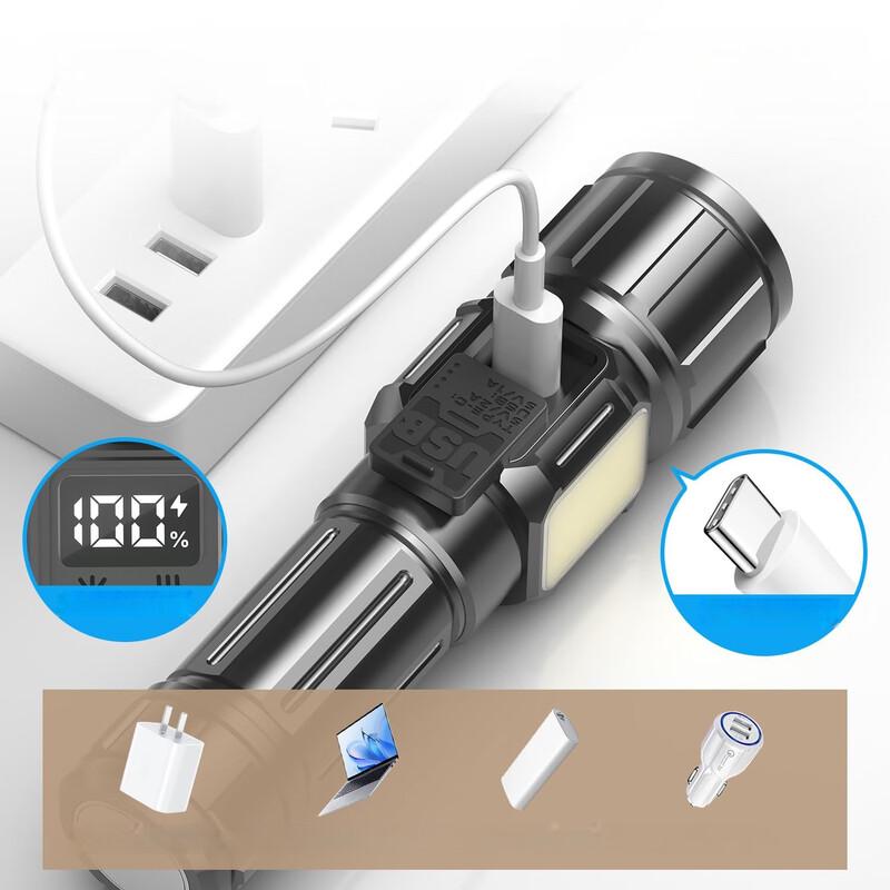 White Laser Type-C Rechargeable Flashlight