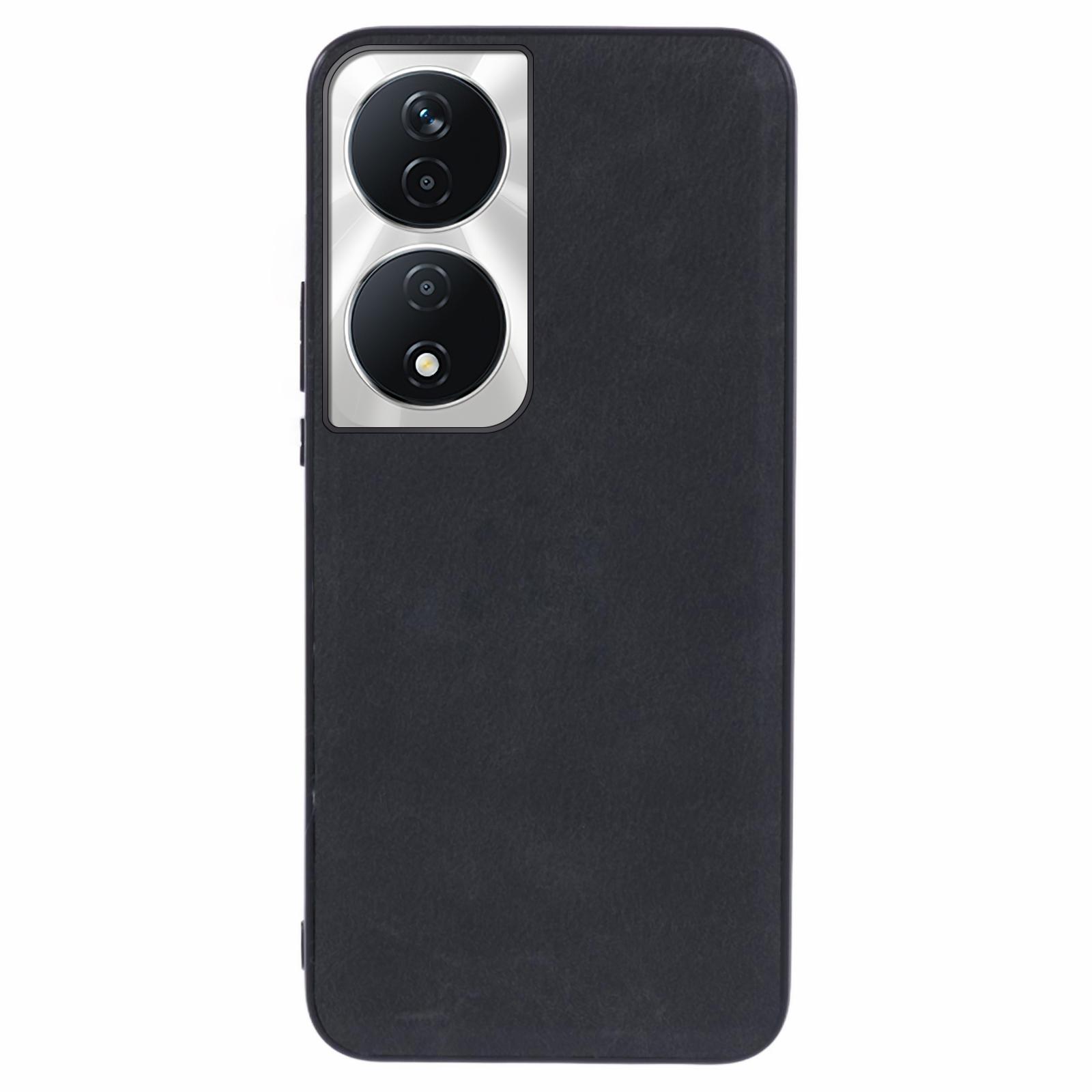 

For Honor X7b 4G/90 Smart Phone Case Retro Leather Coated PC+TPU Back Cover A