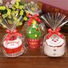 Christmas Towels 30*30cm Cute Cake Shaped Soft Microfiber Santa Claus Snowman Embroidery Hand Towel For Xmas Navidad Decor Gifts