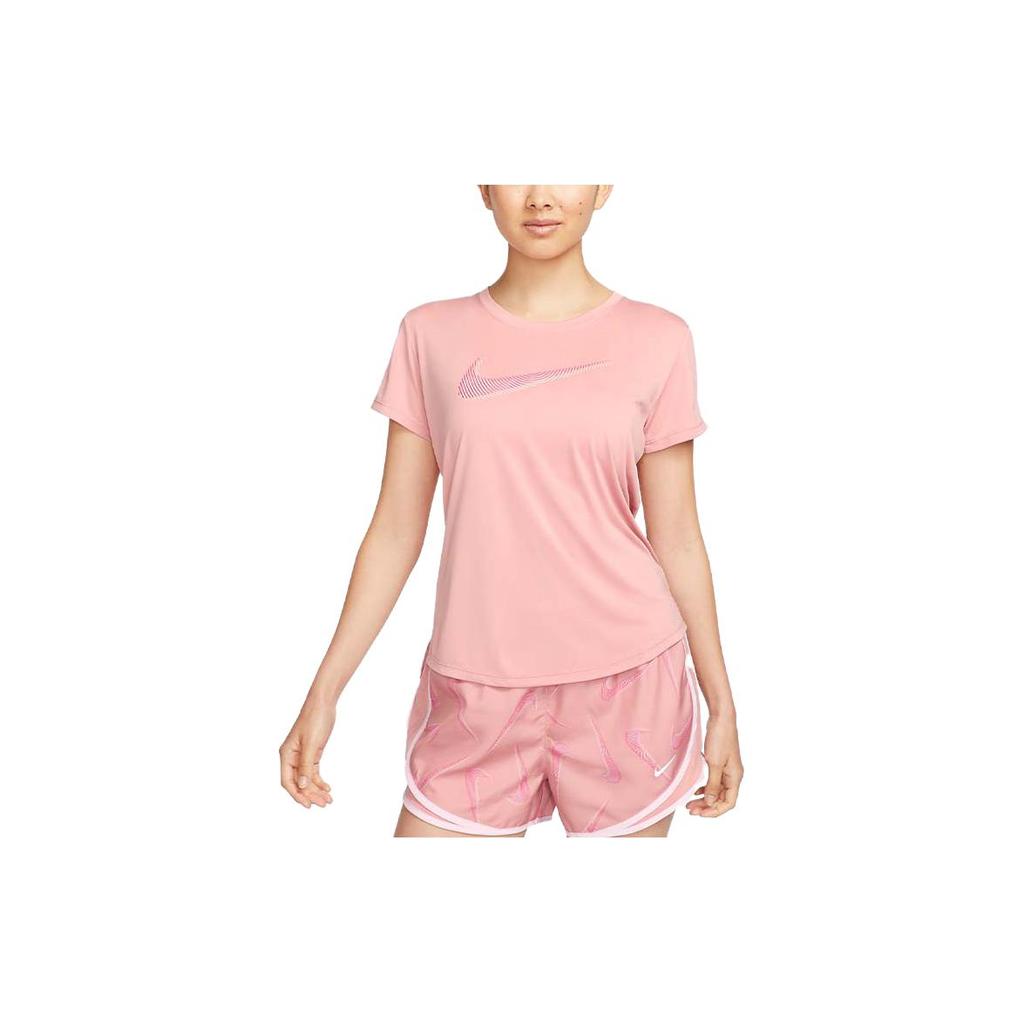 New Nike Set in Sleeve T Shirt Women's Pink FB4697-618