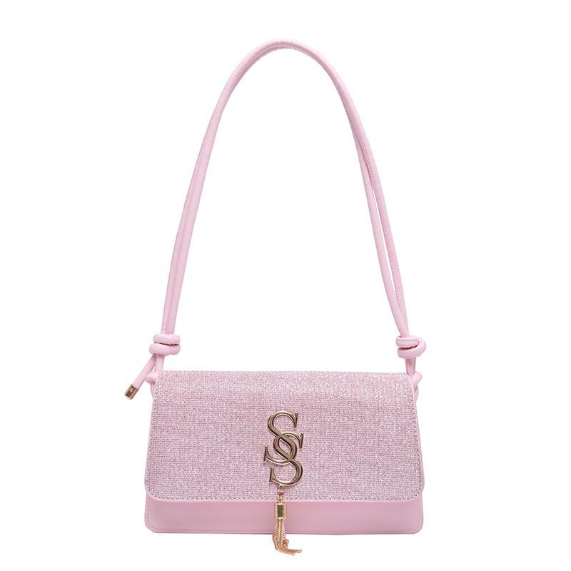 Sleek Inspired Urban Small Square Shoulder Bag With Trendy Tassels And Durable Design