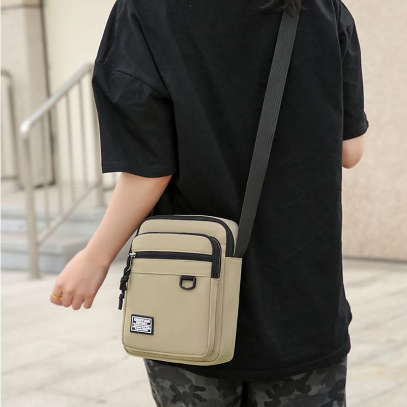 Alltag Mehrzwecktasche Herren Schultertasche, Strapazierfähige Mini-Umhängetasche aus Nylon für Reisen, Einkaufen, Outdoor-Nutzung