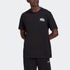 Adidas Originals Trefoil Pckalot Tee Retro Print Sports Crew Neck Short Sleeve T-Shirt Men Tops Black HF4762