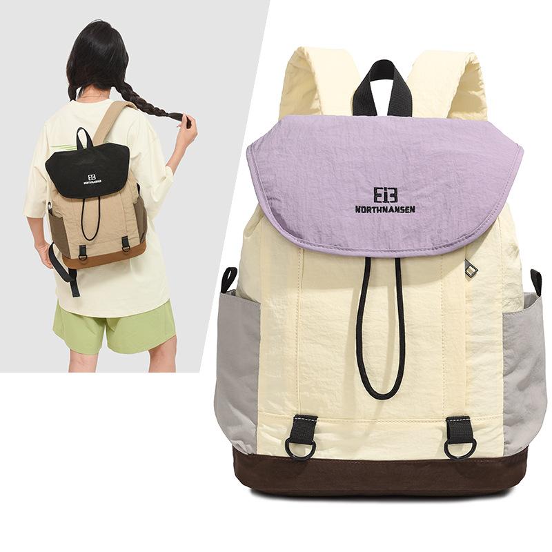 Outdoor Leisure Contrasting Backpack New Lightweight Student Contrasting Schoolbag Travel Backpack