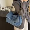 New Denim Bag for Women, Large Capacity Commuting Fashi Tote Bag, Chain Strap Shoulder Crossbody Bag