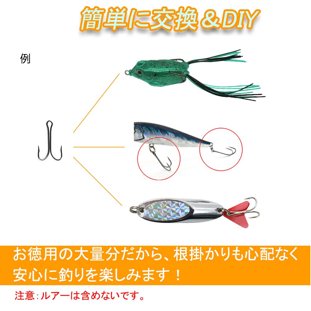 Fishing Double Lure Fishing Lure Assist High Improved Obstacle Avoidance 50 Hooks, Replacement, Hooks, Hooks, Strength, Performance, Pieces, 1#