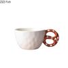 Alkali Water Biscuit Shaped Mug Ceramic Cup&saucer Dining Table Coffee Cup Tea Mugs Afternoon Tea Teacup Fruit Juice Container